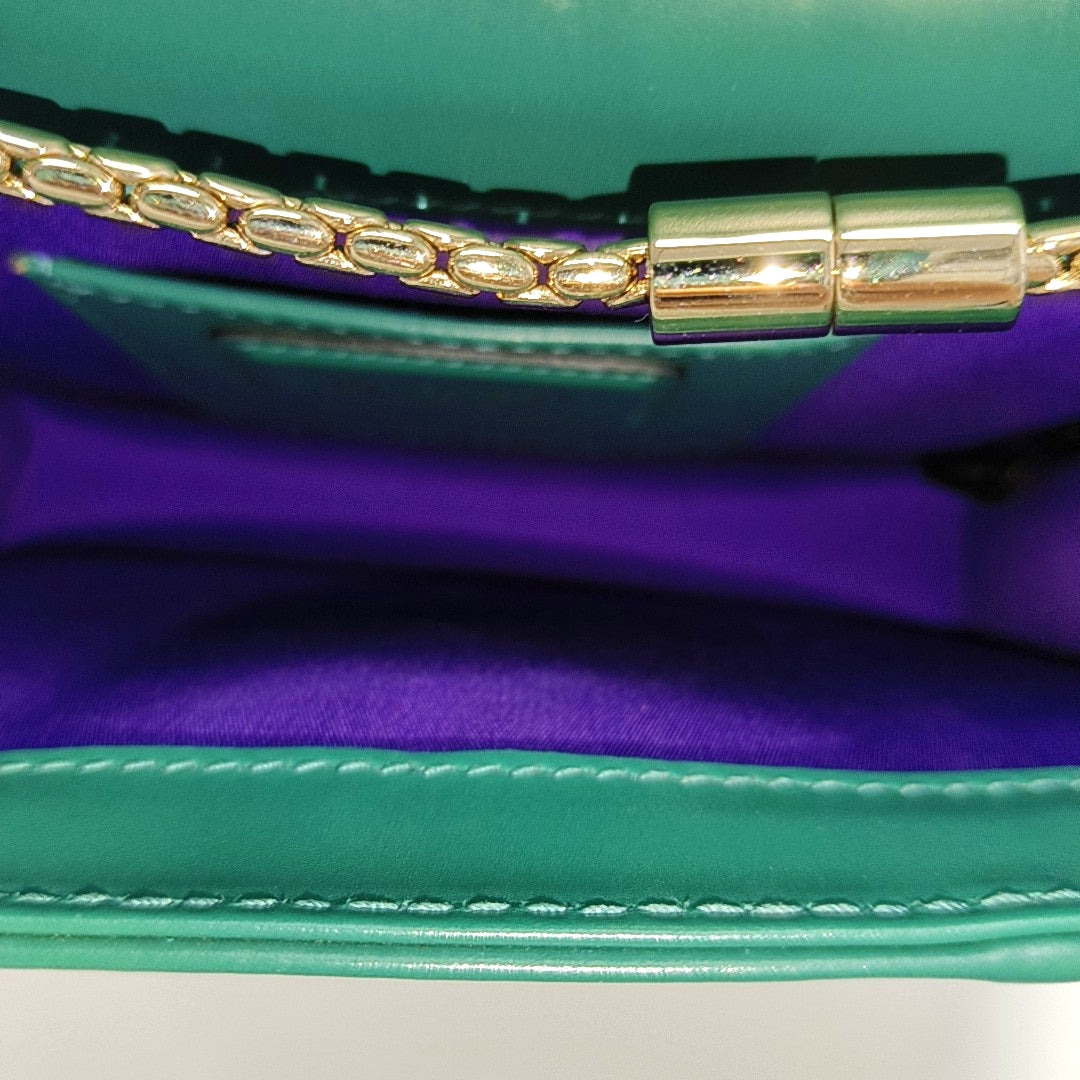 SERPENTI FOREVER Small Quilted Calfskin Green