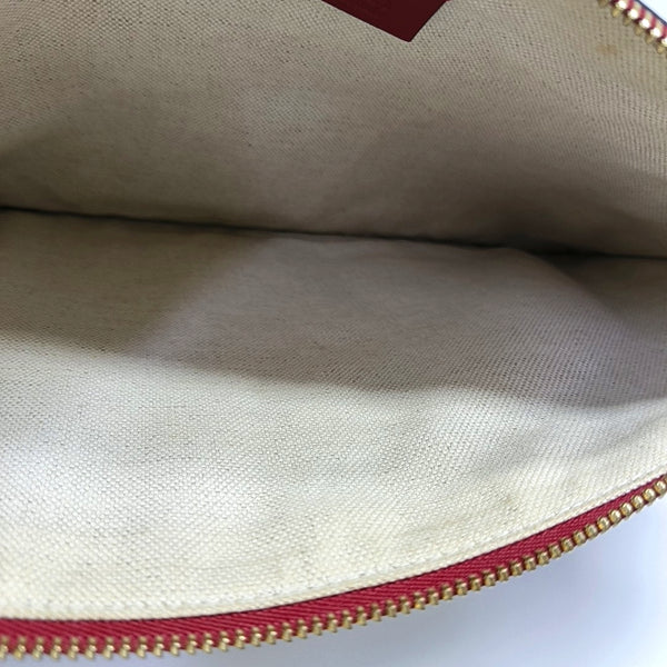 Monogram Coated Canvas Clutch Black