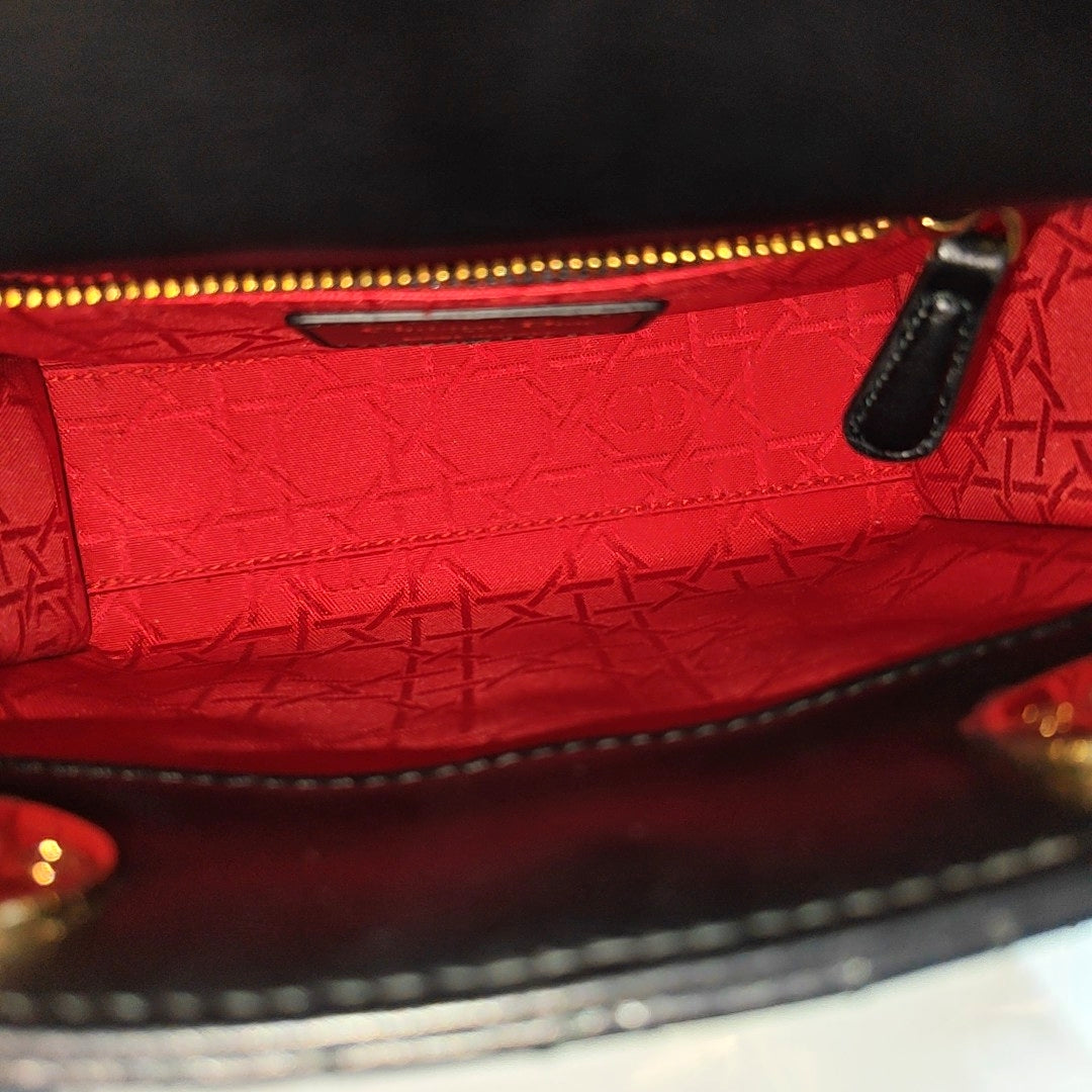 Lady Dior Mini Cannage Lambskin Black