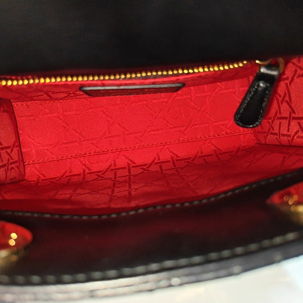 Lady Dior Mini Cannage Lambskin Black