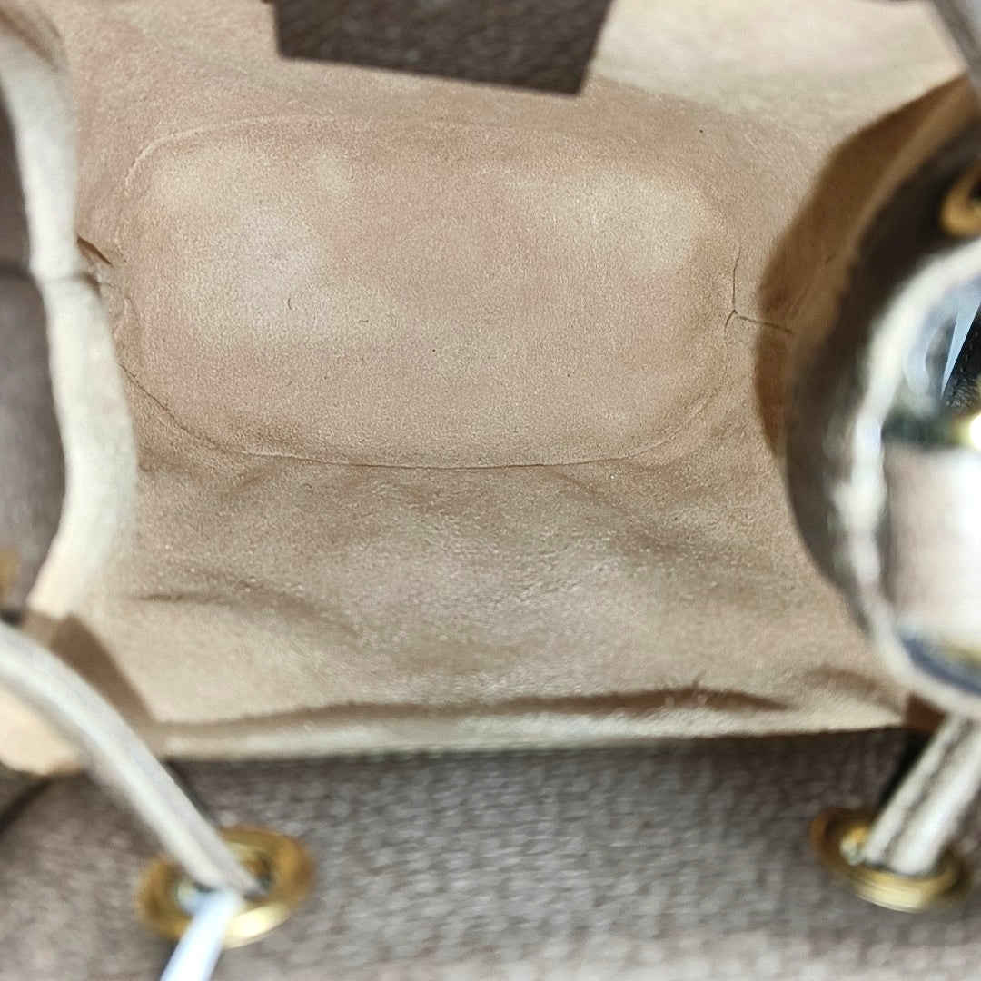 Ophidia Mini Monogram Coated Canvas Beige