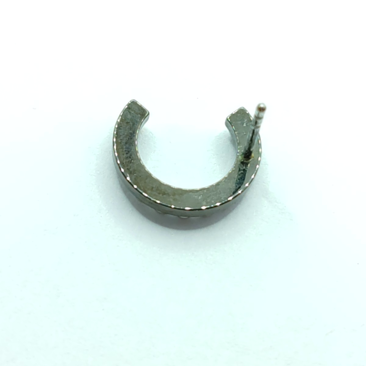 Pendientes de botón Petit CD gris metalizado