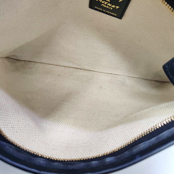 Coated Canvas Clutch Black