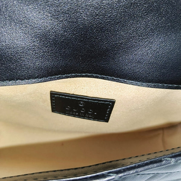 GG Marmont Mini Quilted Calfskin Black