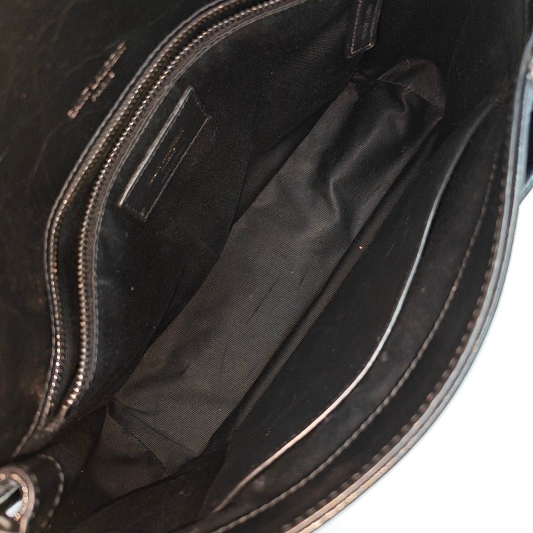 NIKI Medium Chevron Calfskin Black