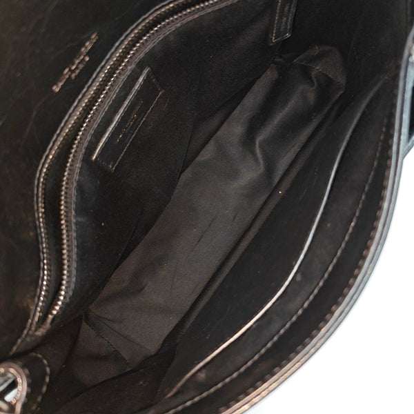 NIKI Medium Chevron Calfskin Black