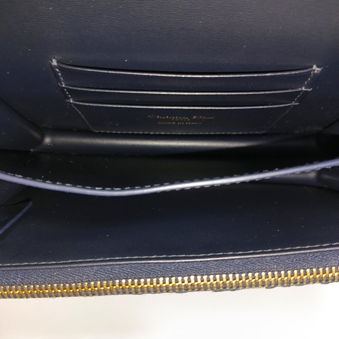 Miss Caro Mini Oblique Canvas Blue