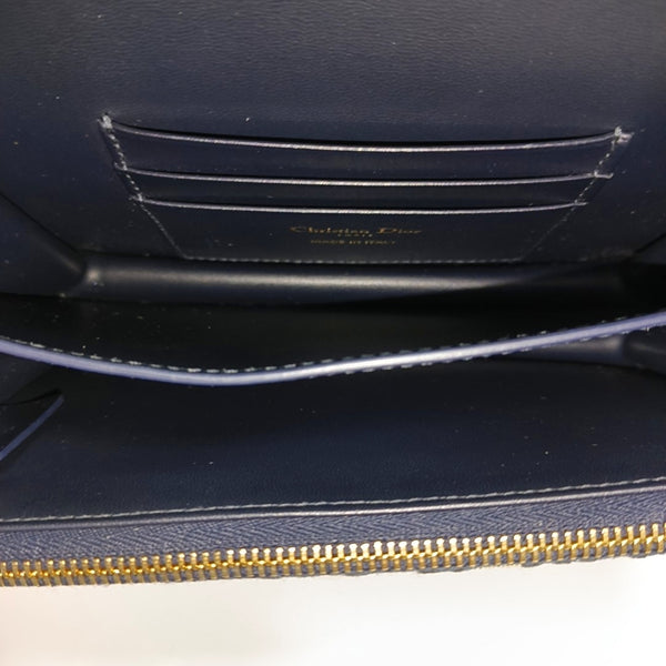 Miss Caro Mini Oblique Canvas Blue
