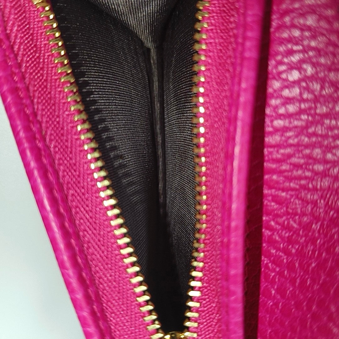 GG Marmont Mini Calfskin Purple Wallet