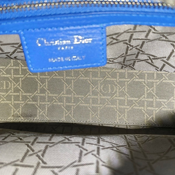 Lady Dior Medium Cannage Lambskin Blue