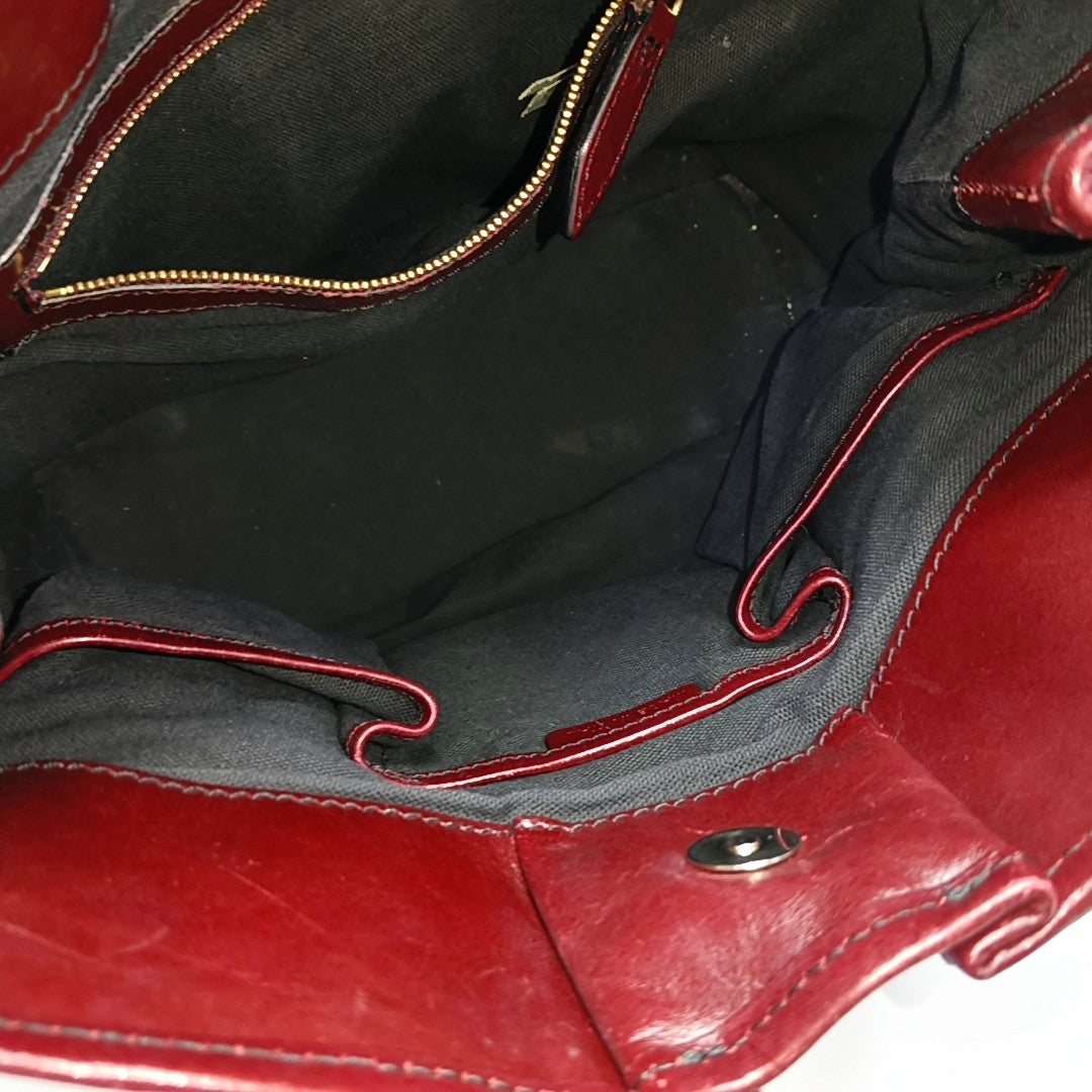 Suede Shoulder Bag Red