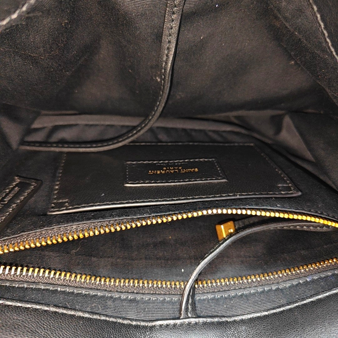 JAMIE Small Quilted Lambskin Black