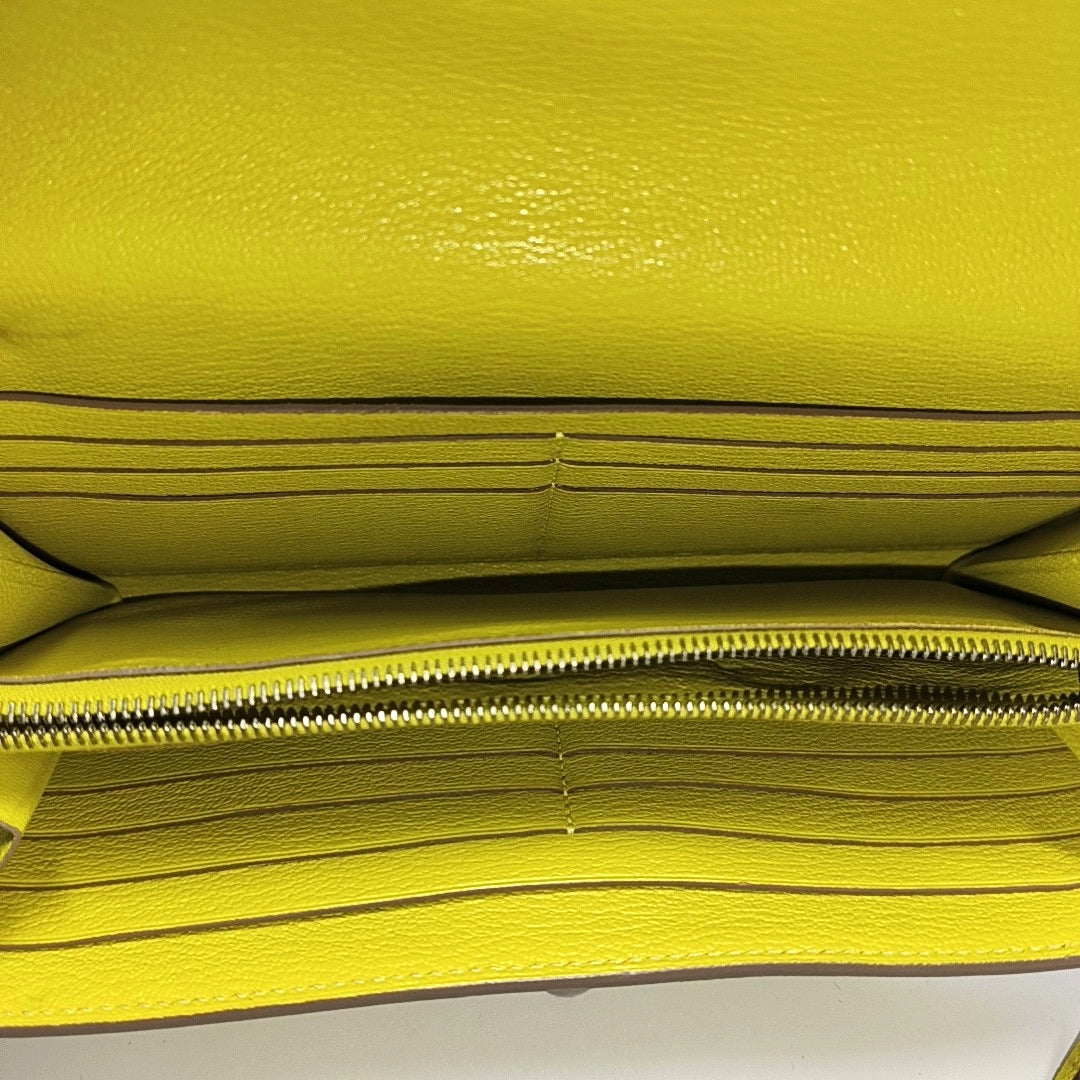 Kelly 19 Chèvre Mysore Yellow Wallet