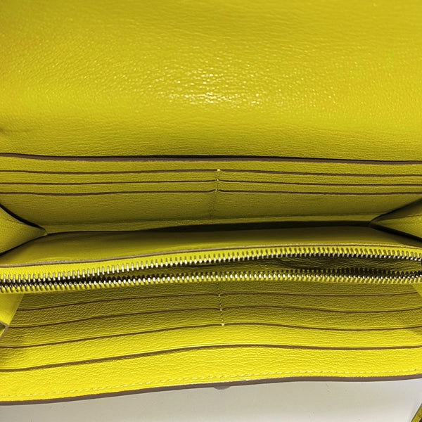 Kelly 19 Chèvre Mysore Yellow Wallet