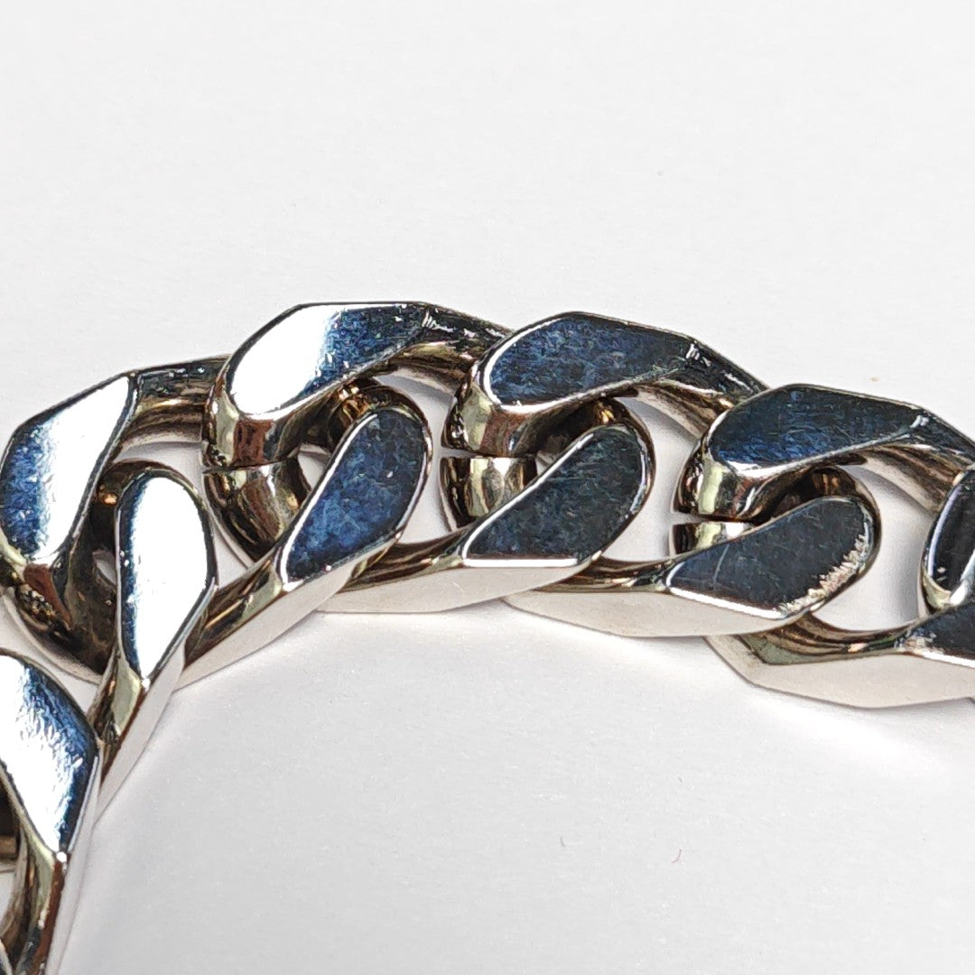 Monogram Metal Silver Bracelet