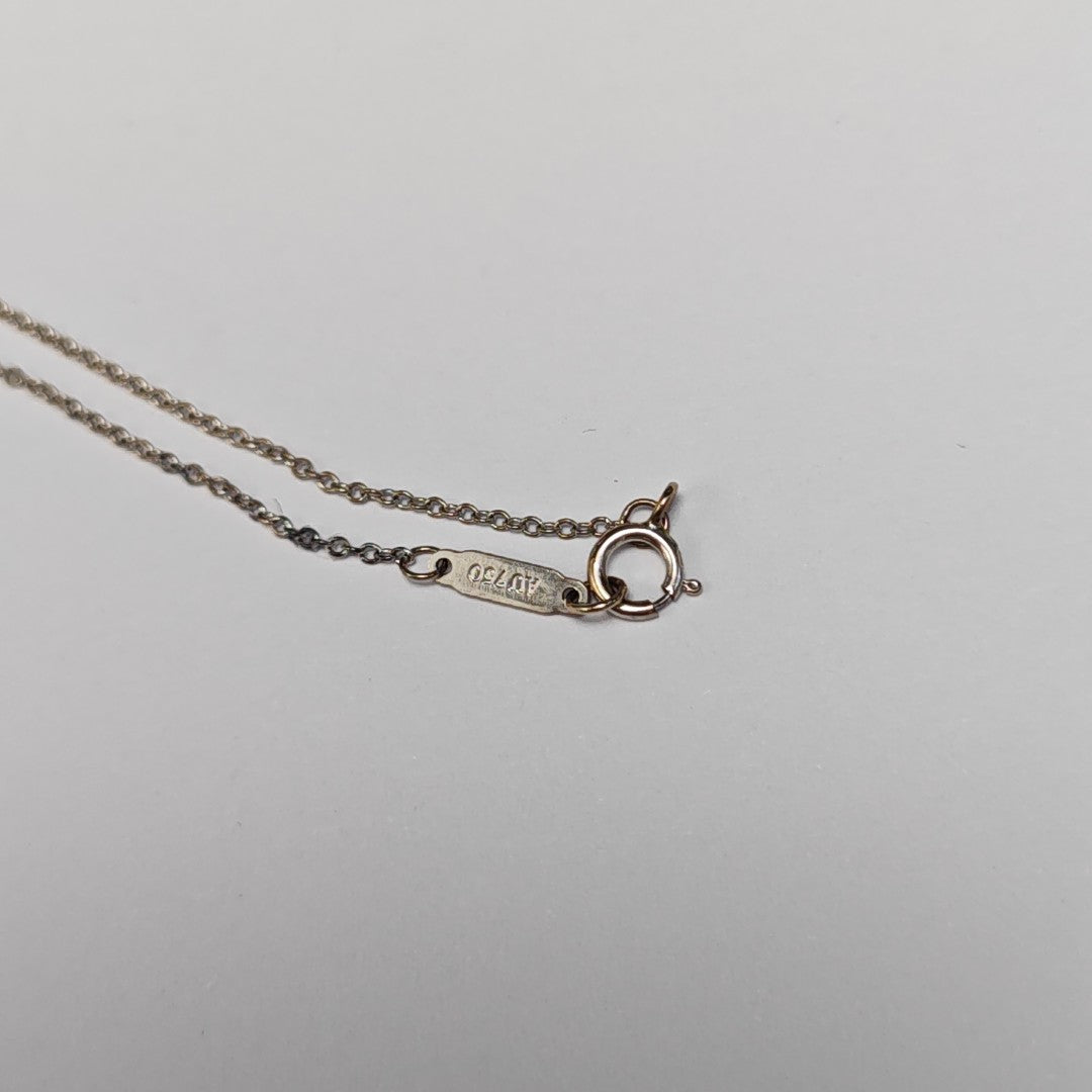 Tiffany Keys 18k White Gold Silver Necklace