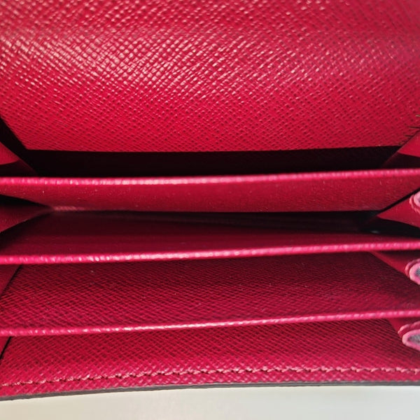 MARIE LOU Monogram Coated Canvas Brown Card Holder