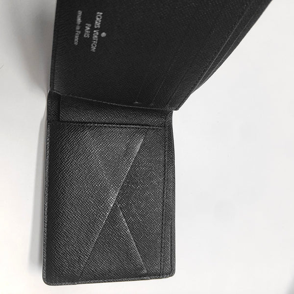 AMERIGO Damier Graphite Coated Canvas Gray Wallet