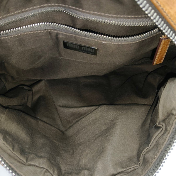 Lambskin Shoulder Bag Brown