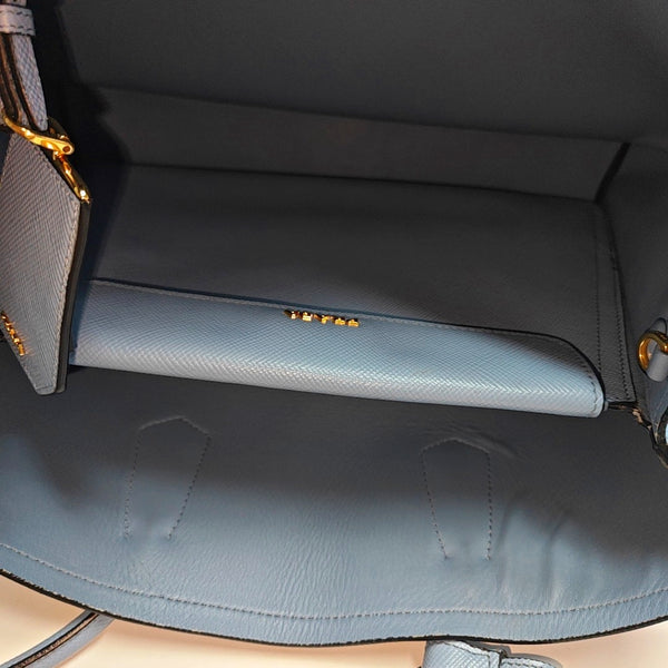 Double Large Calfskin Blue
