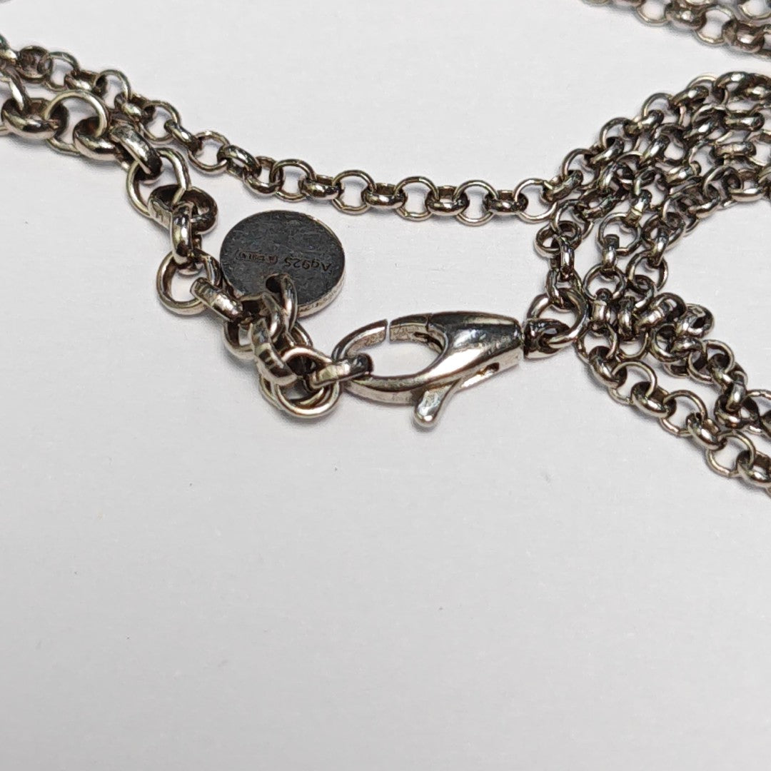 Interlocking G 925 Sterling Silver Necklace