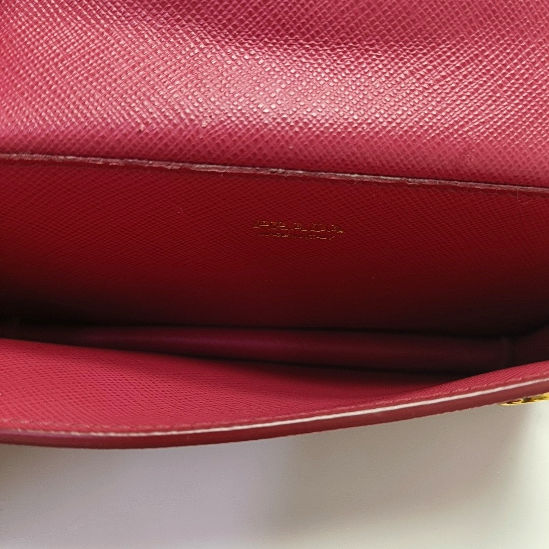 Saffiano Calfskin Shoulder Bag Red