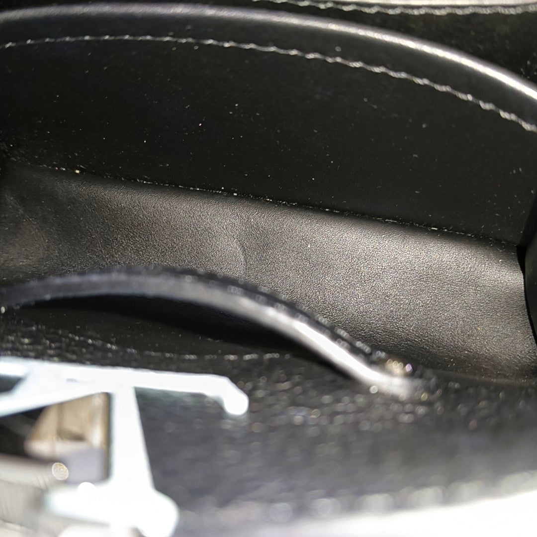 Authenticated pre-owned  CAPUCINES Mini Calfskin Black - Shoulder Bag at Looply