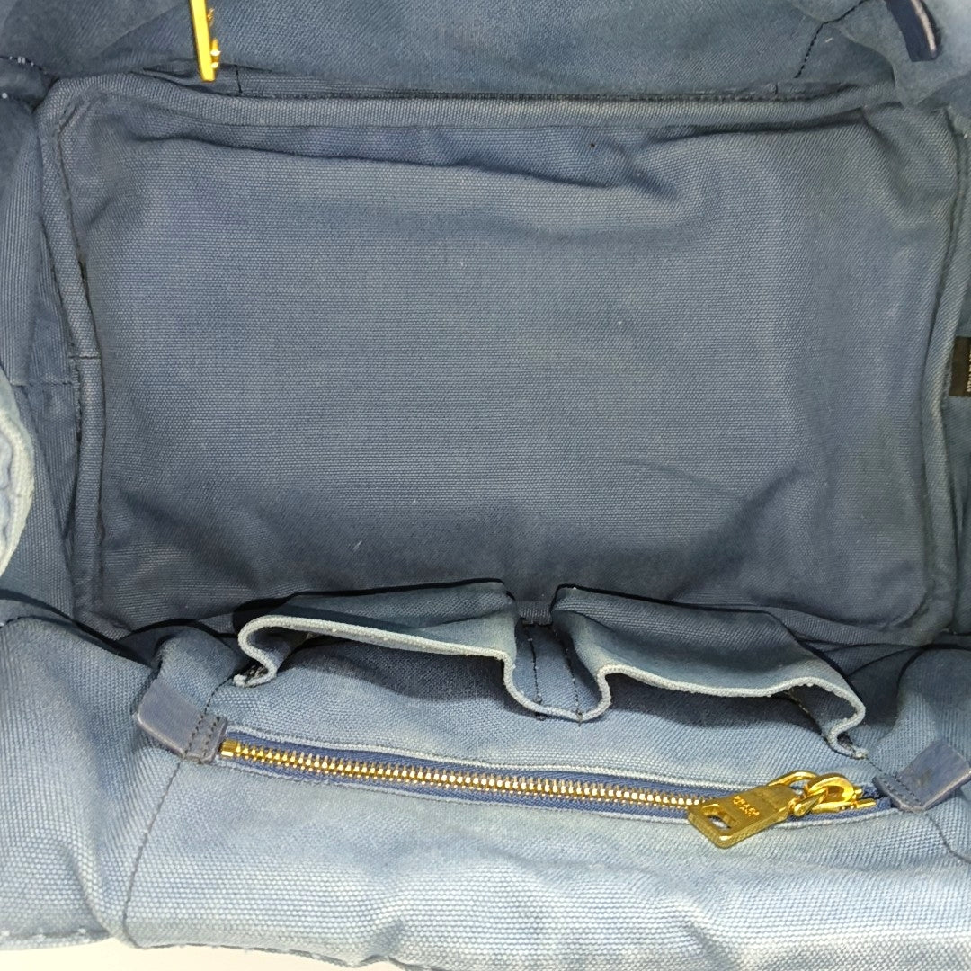 Denim Quilted Canvas Blue