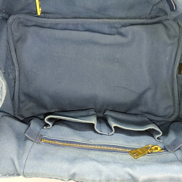 Denim Quilted Canvas Blue