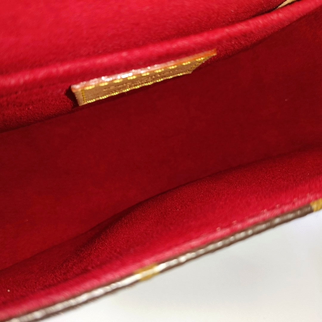 TAMBOURINE Monogram Coated Canvas Brown