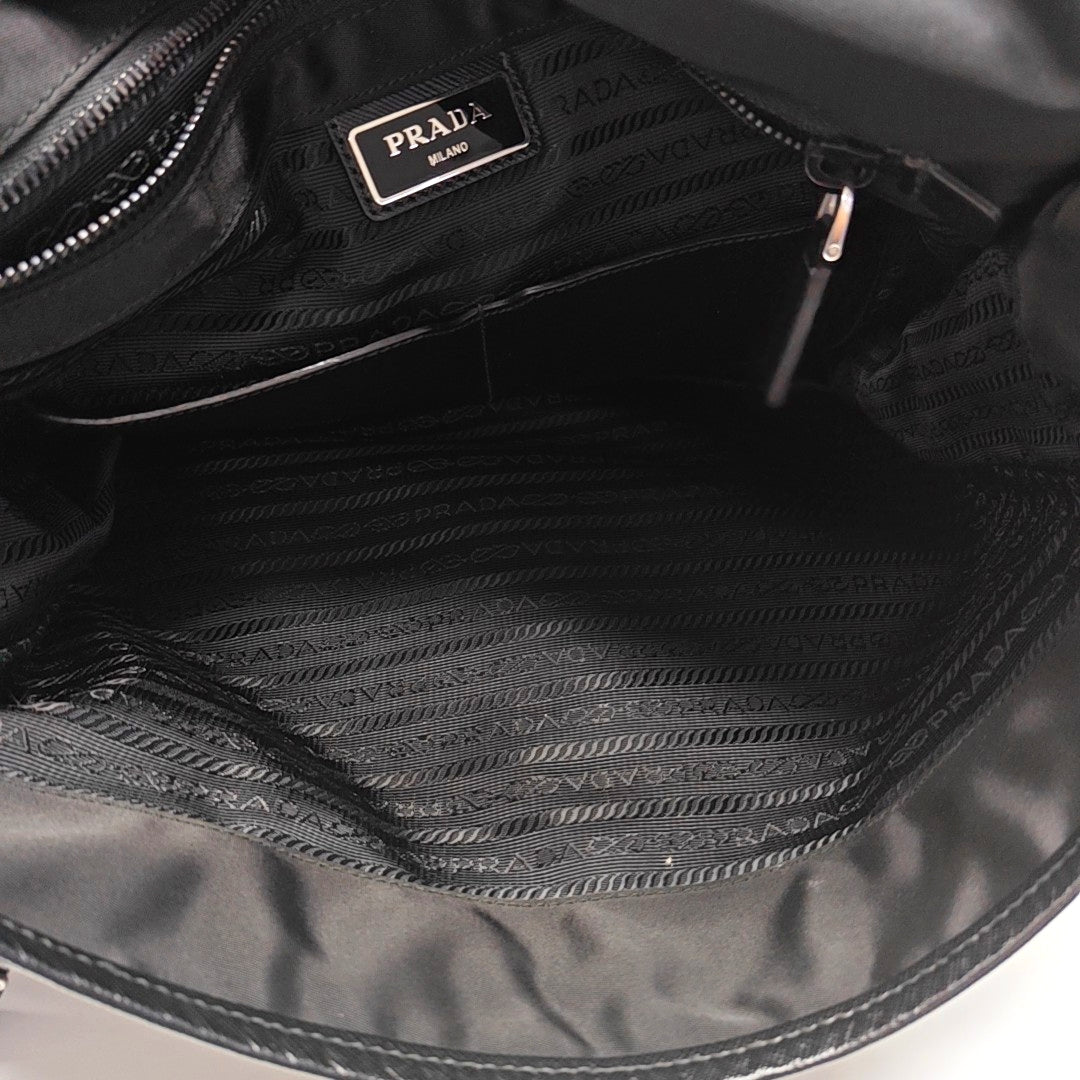 Nylon Shoulder Bag Black