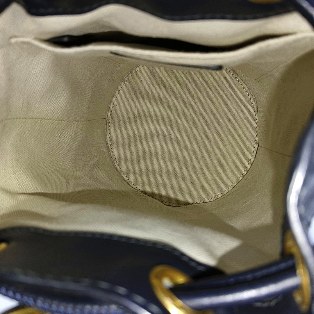 Oblique Canvas Backpack Small Blue