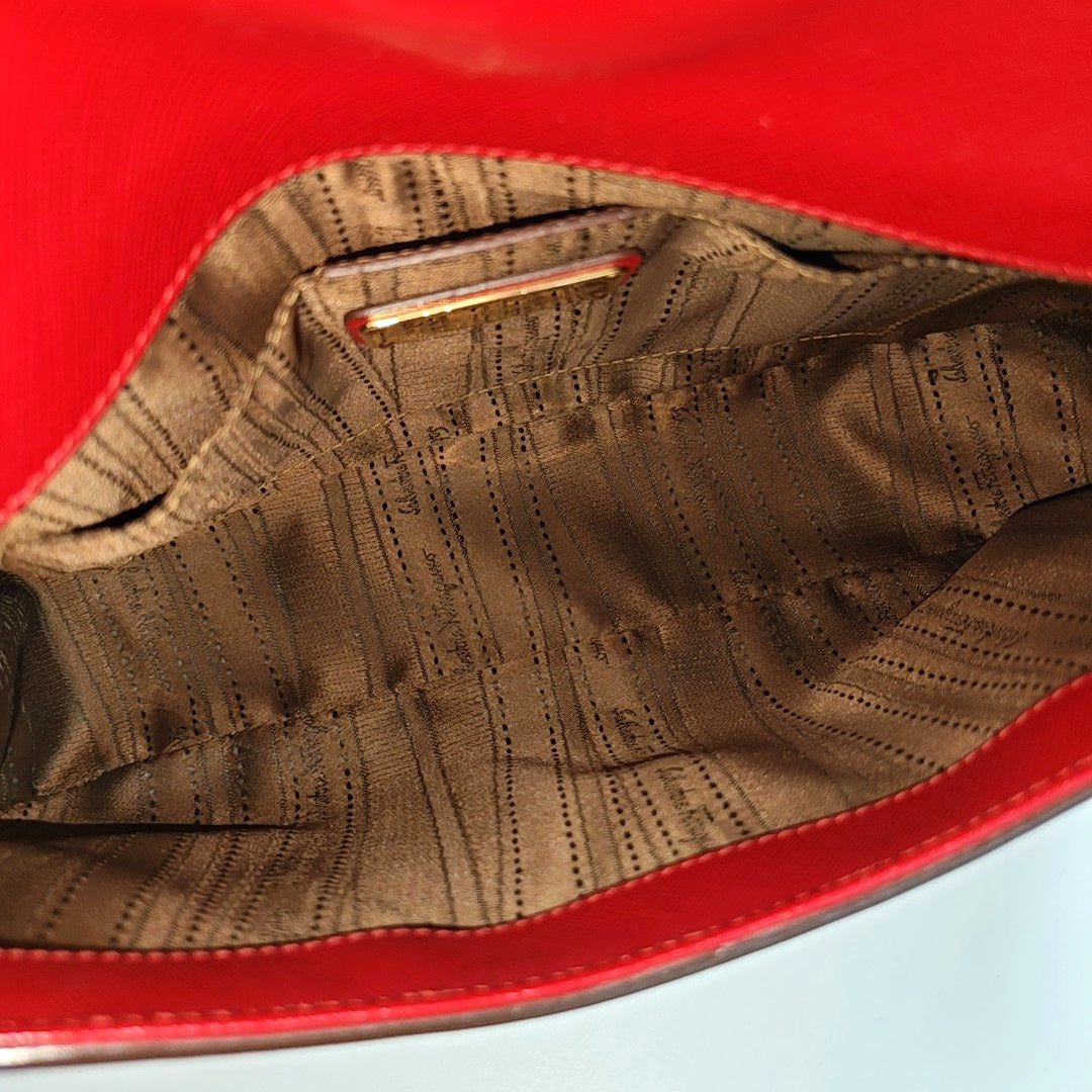 Calfskin Shoulder Bag Red
