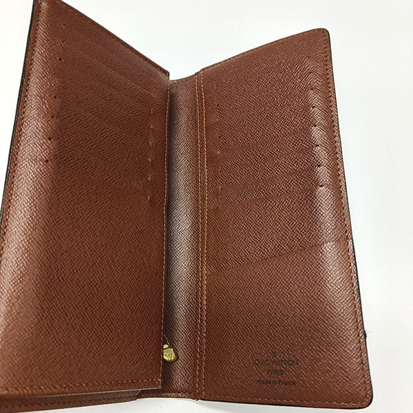 HINGE BRAZZA Monogram Coated Canvas Brown Wallet