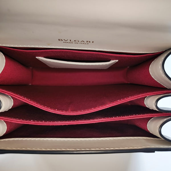 SERPENTI FOREVER Small Calfskin White