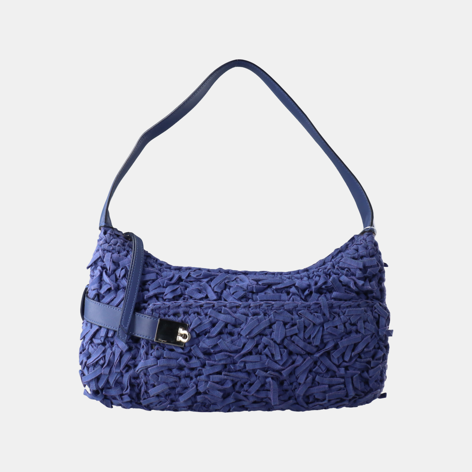 Clasp Hobo Fabric Blue
