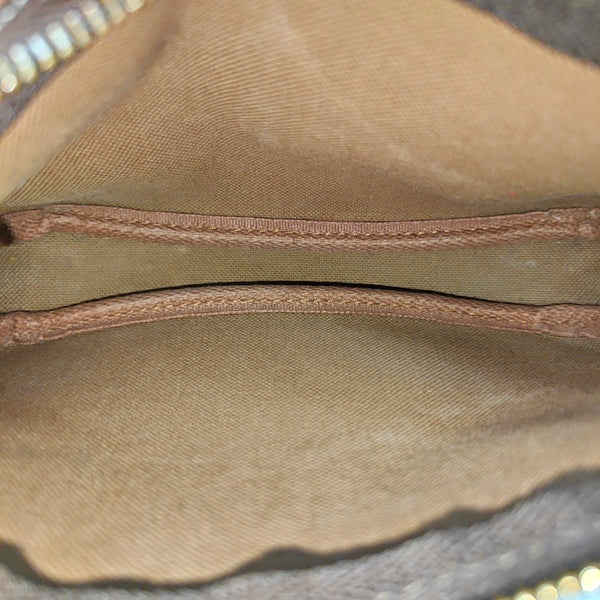 Authenticated pre-owned  ACCESSOIRES Mini Monogram Coated Canvas Brown - Top Handle Bag at Looply