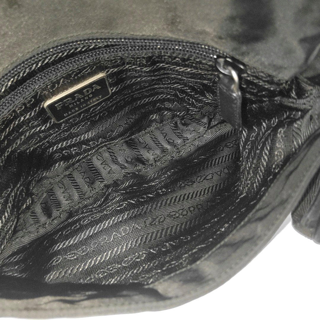 Nylon Shoulder Bag Black
