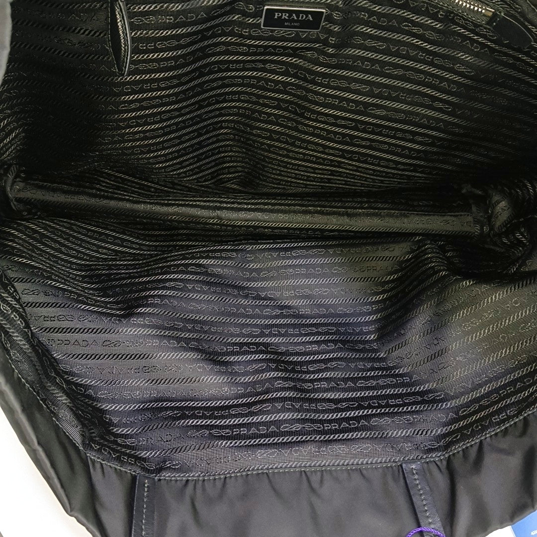Nylon Tote Bag Medium Black