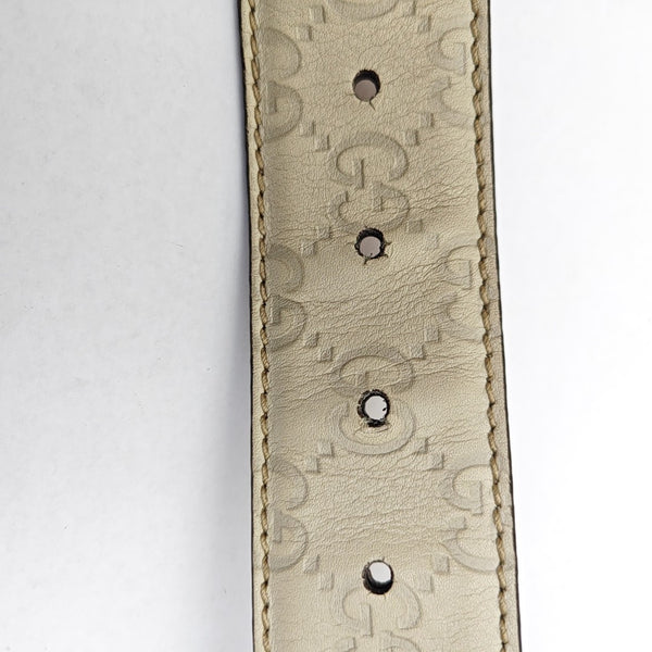 Leather Belt White