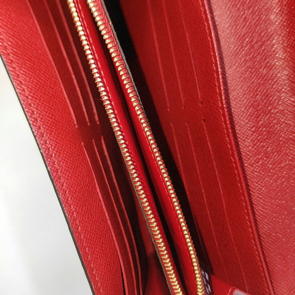 SARAH RETIRO Monogram Coated Canvas Brown Wallet