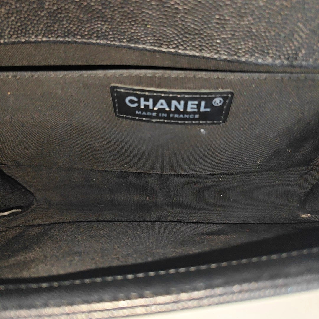 BOY CHANEL Medium Quilted Calfskin Black