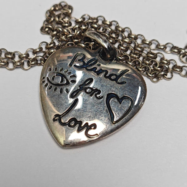 Blind For Love 925 Sterling Silver Necklace