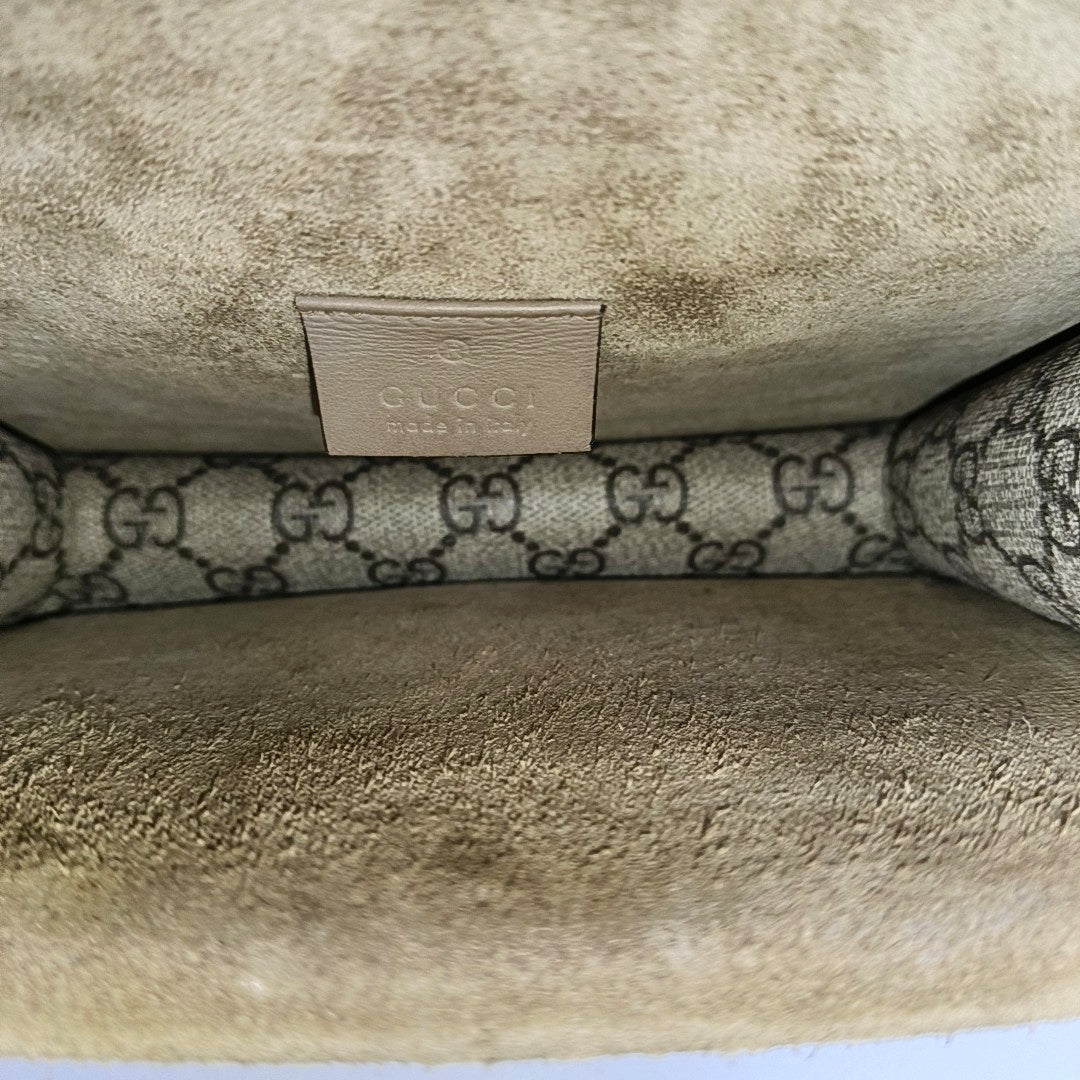 Dionysus Mini Monogram Coated Canvas Beige