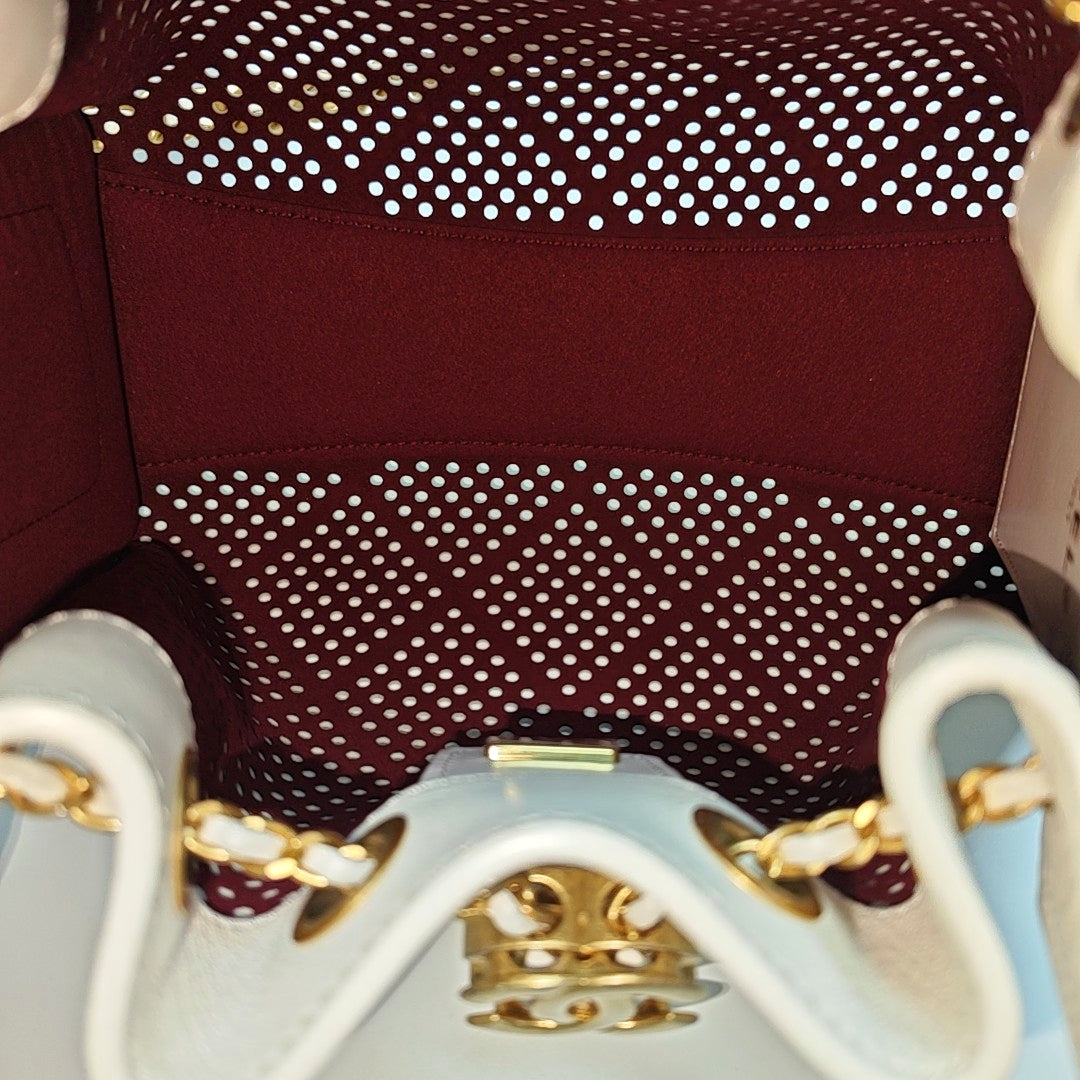 CHANEL 25 Mini Calfskin White
