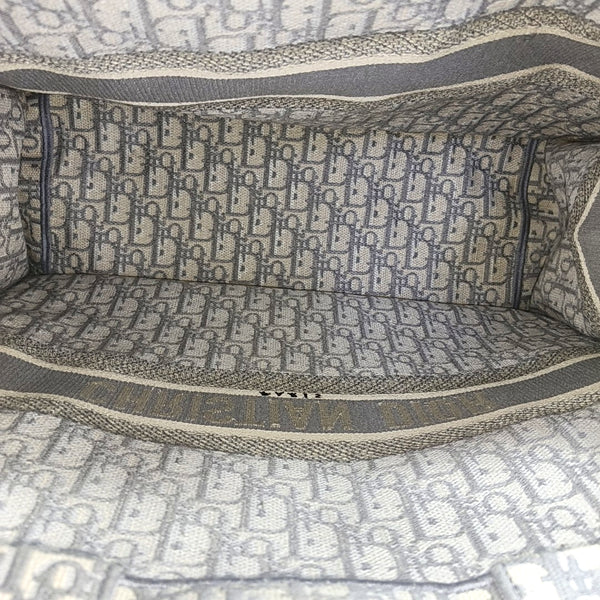Authenticated pre-owned  Book Tote Large Oblique Canvas Gray - Tote Bag at Looply