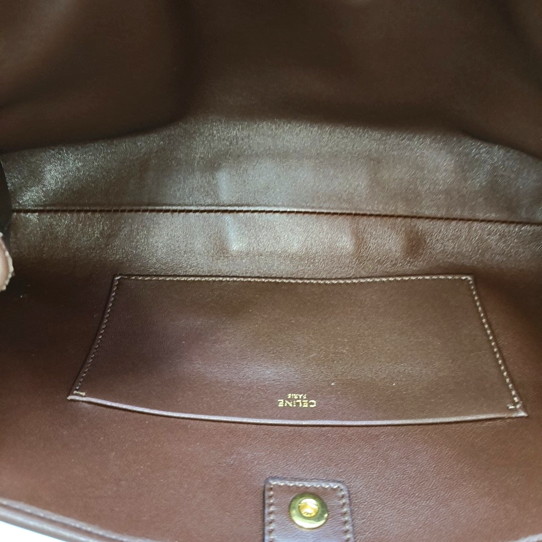 Calfskin Shoulder Bag Brown