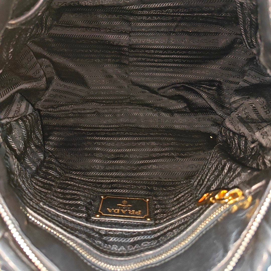 Quilted Lambskin Tote Bag Black