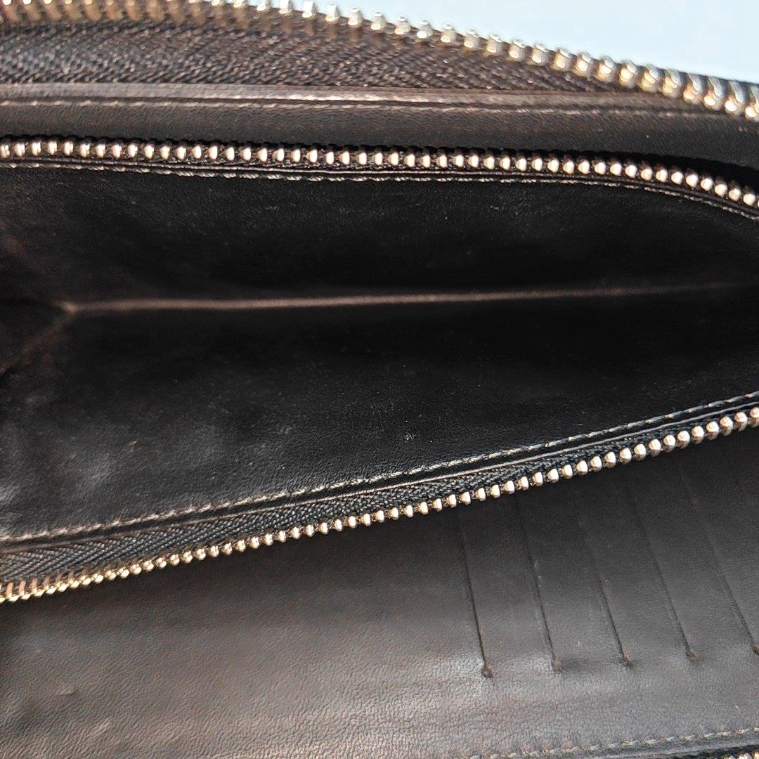 ZIPPY Damier Graphite Coated Canvas Gray Wallet