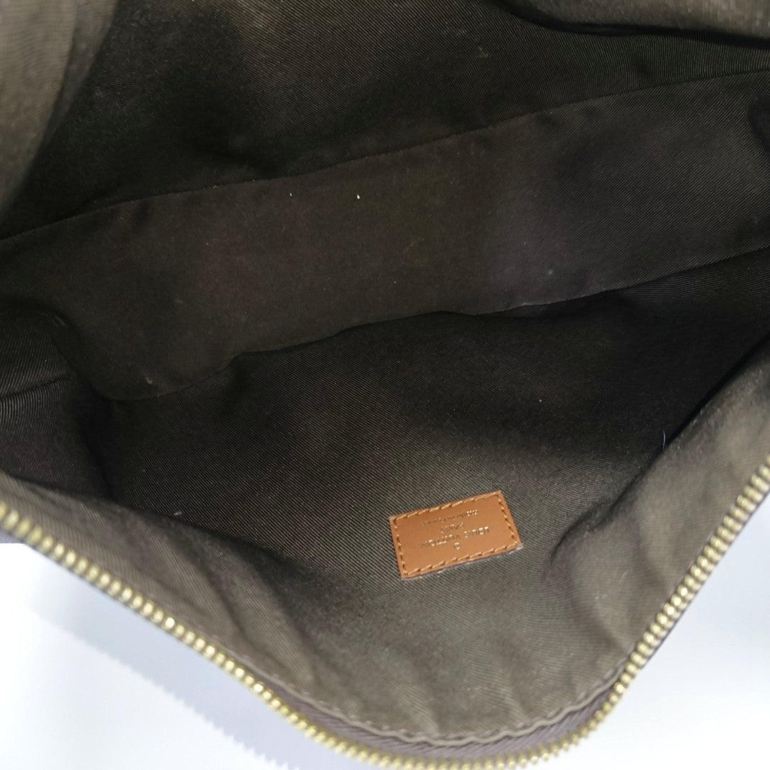 LOOP HOBO Monogram Coated Canvas Brown